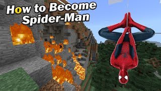 How to Become SpiderMan  Minecraft PE [upl. by Abehs128]