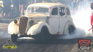 LS1 1934 MORRIS quotCAPONEquot AT BINDOON BURNOUTS [upl. by Dnamron148]