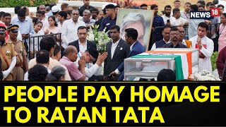 Ratan Tata News  Ratan Tata Death  People Pay Last Respects To Ratan Tata At NCPA Lawns  News18 [upl. by Holtz]