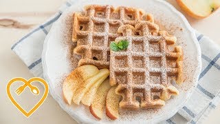 Apfel Zimt Waffeln  Waffel Rezepte zum Abnehmen  Mein gesunder Ernährungsplan [upl. by Ave190]