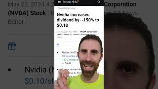 Nvidia NVDA 150 Dividend Increase 🤯 Dividend Growth Stock dividends investing AI stocks [upl. by Ohl35]