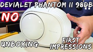 Devialet Phantom II 98dB Unboxing and First Impressions [upl. by Shandy]