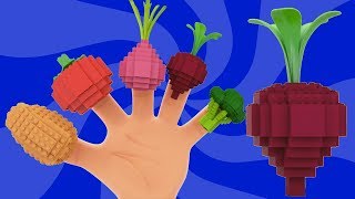 Grönsaker Finger Familj  pedagogisk sång  lära fruktnamn  Kids Song  Vegetables Finger Family [upl. by Notsuh]