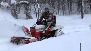 snowblowing with the gravely 816 and 44quot MA210 Snow Cannon [upl. by Sinclair929]