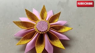 Glitter Foam Sheet Flower Making DIY Craft craft360 glitterfoamsheetcraft [upl. by Earej]