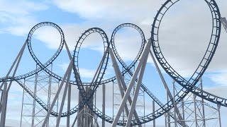 8 Inversion Arrow Dynamics Hyper Looping Coaster  Preview POV  NoLimits 2 Roller Coaster Simulator [upl. by Yrtnahc]