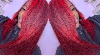 HOW TO DYE YOUR HAIR RED USING LOREAL HICOLOR MAGENTA  RED  NO BLEACH [upl. by Zap]