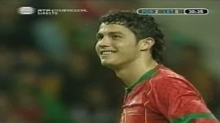 Cristiano Ronaldo Vs Latvia Home 12102005 [upl. by Rabma]