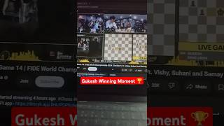 Gukesh Winning Moment 🏆❤️ Gukesh vs Ding Liren  FIDE World Championship 2024 shorts chess sports [upl. by Iover]