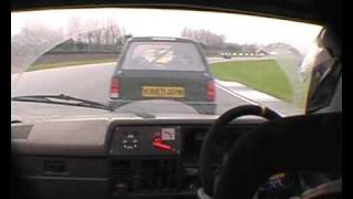 Donington Park 141208 Vauxhall Nova on track with dhdev Oli smcgsi16v Skidmarkz [upl. by Nodroj]