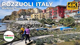 Pozzuoli Italy Walking Tour  4K with Captions  Prowalk Tours [upl. by Wilkison]