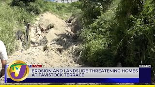 Erosion amp Landslide Threatening Homes at Tavistock Terrace  TVJ News [upl. by Lilak]