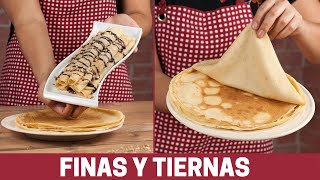 masa para crepas  como hacer masa para crepas dulces y saladas [upl. by Aikrahs191]