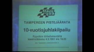 Tampereen Pistejäärata 1981 [upl. by Odlanyar]