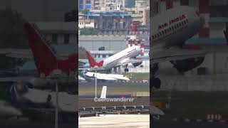 AIR INDIA A320NEO takeoff at Mumbai Airport shorts aviation airindia a320 takeoff mumbai [upl. by Yelrah]