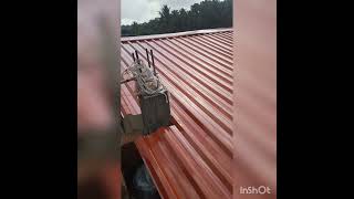 Rooftop Steel Sheets Installation for house 🏠  Durable and WeatherResistant Roof youtube [upl. by Walter]