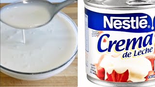 Crema de leche casera con solo 2 ingredientes [upl. by Nodyroc]