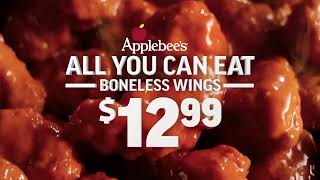 Applebees Commercial 2022  USA • All You Can Eat Boneless Wings For 12992 [upl. by Sikata]