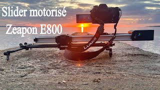 Slider motorisé Zeapon E800  test et tuto complet 1 slider offert [upl. by Corkhill]