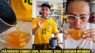 Esse chá poderoso combate gripe resfriado tosse e garganta inflamada 🙏❤️ [upl. by Novanod132]