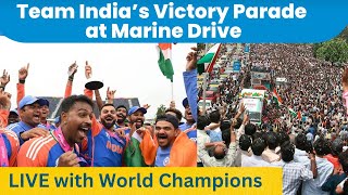 Team India victory parade LIVE from Marine Drive Mumbai  Victory Parade  Wankhede Stadium [upl. by Mchail540]