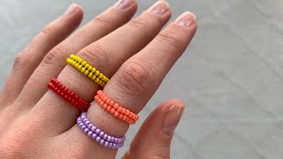 Ndebele rings tutorial Herringbone ring [upl. by Harlene796]