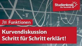 Kurvendiskussion Schritt für Schritt erklärt  Mathe verstehen mit dem Studienkreis [upl. by Segalman747]