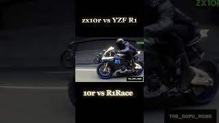 10r vs r1m drag race zx10r bikeslover explore [upl. by Arriat]