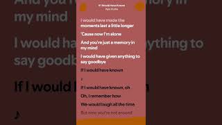 If i would have known  Kyle Hume  lyrics remix spotify lyrics music kylehume [upl. by Holton611]