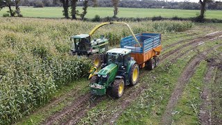 Ensilage 2020 🌽 en condition humideJohn Deere 6950 pure sound 😍ETA Le Paven🇨🇵 [upl. by Norab]