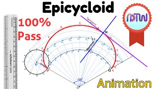 How to draw an Epicycloid in Engineering Drawing [upl. by Amlus]