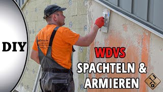 WDVS Dämmplatten richtig armieren  WDVS armieren  Vollwärmeschutz verspachteln  So gehts [upl. by Covell967]