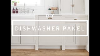 DIY Dishwasher Panel  How to Put a Panel on Any Dishwasher [upl. by Ayita201]