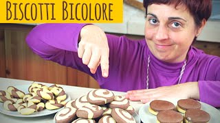 BISCOTTI BICOLORE di PASTA FROLLA SENZA BURRO  3 idee semplici [upl. by Folberth]