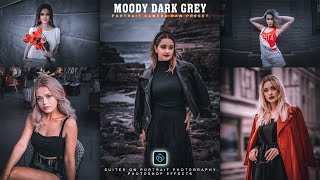 Camera Raw Preset Free Download  Moody Dark Grey Tone  Color Grading Photoshop Tutorial [upl. by Hillegass69]