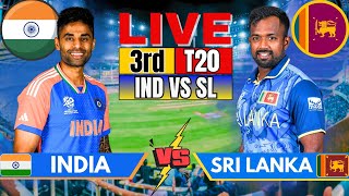 Live India vs Sri Lanka 3rd T20 Live Match Score amp Commentary  IND vs SL Live 2nd Inning [upl. by Magree]