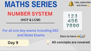 12 Number System  HCF amp LCM Day 9 [upl. by Jacobina290]