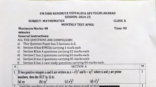 Monthly test class 10 Maths  Monthly test of maths class 10 [upl. by Nyer]