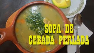 Sopa de Cebada Perlada Receta Nutritiva y Reconfortante  Cocine con Tuti [upl. by Ecidna830]