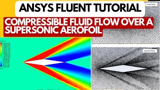 CFD Analysis Of A Double Wedged Supersonic Aerofoil  Compressible Flow Tutorial  ANSYS Fluent CFD [upl. by Odlaner294]