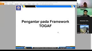 Arsitektur Enterprise Minggu 9  Pengantar pada Framework TOGAF [upl. by Brenza]