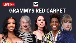 Grammys 2024 Watch Taylor Swift Billie Eilish Dua Lipa Miley Cyrus Tyla on red carpet [upl. by Ylus]