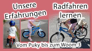 Radfahren lernen  Stützräder janein  Unsere Erfahrungen  Puky  Woom 3 [upl. by Mordecai]