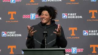 Tennessee DL Daevin Hobbs Reveals Funny Story About Playing Offense During Practice [upl. by Waldon]