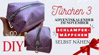 Adventskalender im November Türchen 3  Schlampermäppchen nähen lernen  DIY mit Annas Nähschule [upl. by Hollie163]