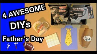 DIY Dollar Tree 4 AWESOME Fathers Day DIYs  Best Gifts 4 Dad  Gifts for Men  Chanelle Novosey [upl. by Eulau497]