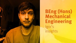 City University of London BEng Hons Mechanical Engineering student Igor’s insights [upl. by Rolph]