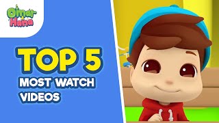 Top 5 Most Watçh Videos  Omar amp Hana English [upl. by Avahc721]