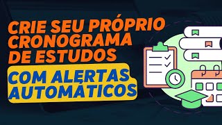 Como criar um Cronograma de Estudos com alertas no Excel 💥 [upl. by Latnahc]