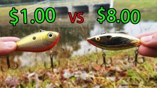 Cheap Lipless CrankBait VS Expensive Lipless Crankbait  Fishing CHALLENGE [upl. by Rexana615]